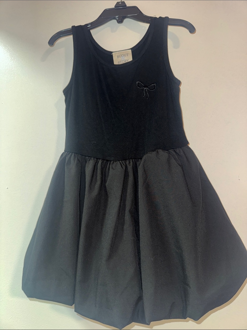 Scout Black Sleeveless Bow Accent Dress
